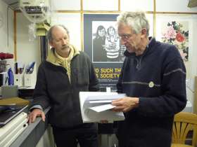 Daniel Meadows and Jem Southam in The Factory, 2012
