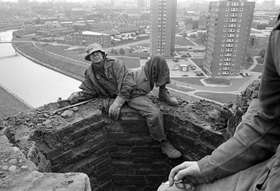 Daniel Meadows: Peter Tatham, steeplejack, 1976